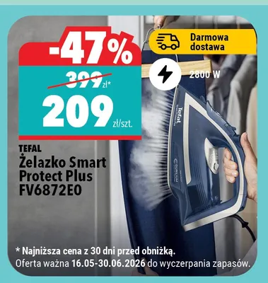 Żelazko Smart Protect Plus TEFAL FV6872E0 2800W promocja w Biedronka Home