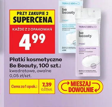 Płatki kosmetyczne Be Beauty owalne promocja w Biedronka