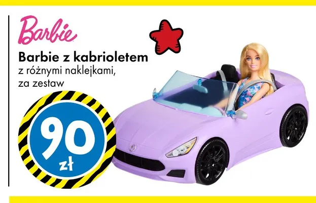Lalka Barbie z kabrioletem promocja w Tedi