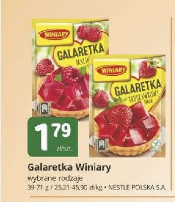 Galaretka o smaku malinowym Winiary promocja w Marketvita