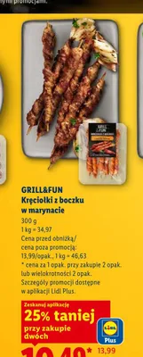 Kręciołki z boczku w marynacie Grill&Fun promocja w Lidl