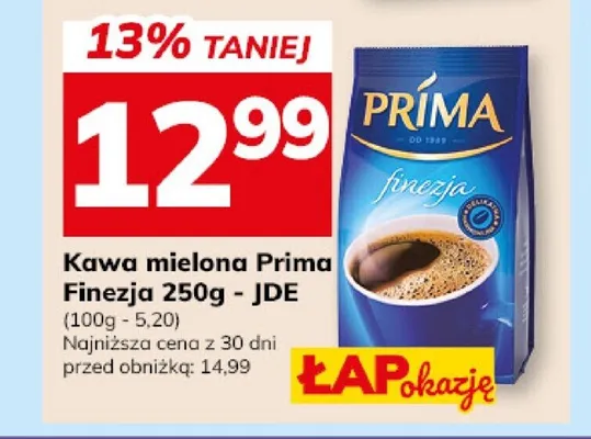 Kawa mielona Prima Finezja JDE promocja w Hitpol