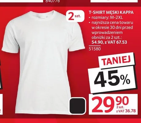 T-shirt męski Kappa 2-pak promocja w Selgros