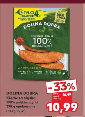 Kiełbasa śląska Dolina Dobra promocja w Kaufland