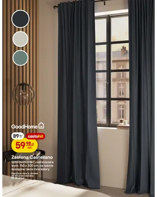 Zasłona GoodHome Castellano promocja w Castorama