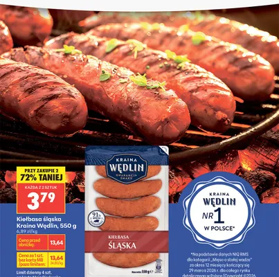 Kiełbasa śląska Kraina Wędlin promocja w Biedronka