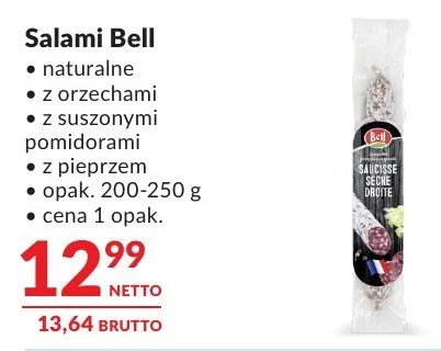 Salami Bell naturalne z orzechami + suszonymi pomidorami + orzeszkami promocja w Makro