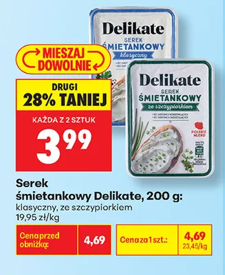 Serek śmietankowy Delikate ze szczypiorkiem promocja w Biedronka