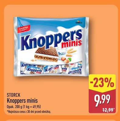 Wafle Storck Knoppers minis promocja w Aldi