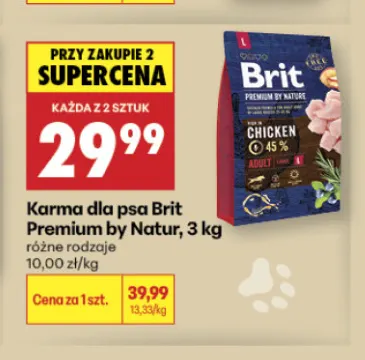 Karma dla psa Brit Premium by Nature promocja w Biedronka