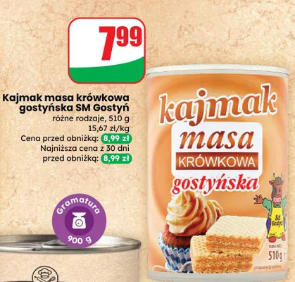Masa krówkowa gostyńska promocja w Dino