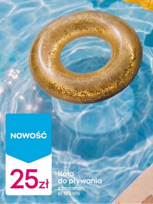 Koło do pływania z brokatem śr. 102cm promocja w Pepco