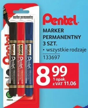 Marker permanentny Pentel 3szt. wszystkie rodzaje promocja w Selgros