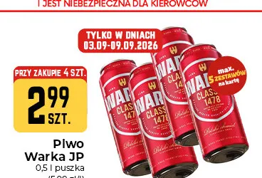 Piwo Warka JP promocja w Społem Częstochowa