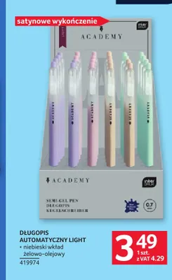 Długopis automatyczny Light Interdruk Academy promocja w Selgros