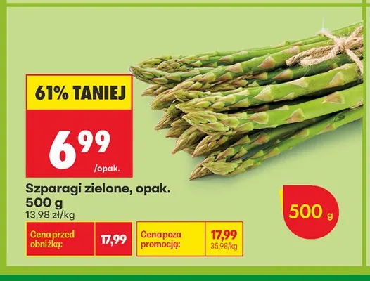 Szparagi zielone promocja w Biedronka