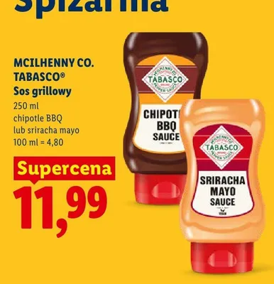 Sos grillowy Tabasco chipotle BBQ McIlhenny Co. promocja w Lidl