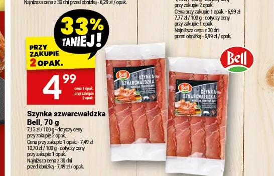 Szynka szwarcozwaldzka Bell promocja w Twój Market