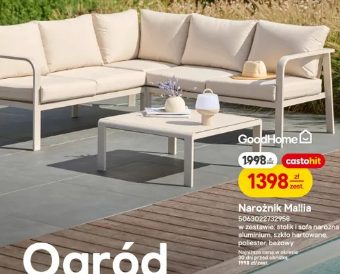 Narożnik GoodHome Mallia promocja w Castorama