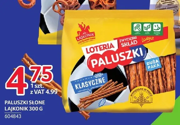Paluszki słone Lajkonik promocja w Selgros