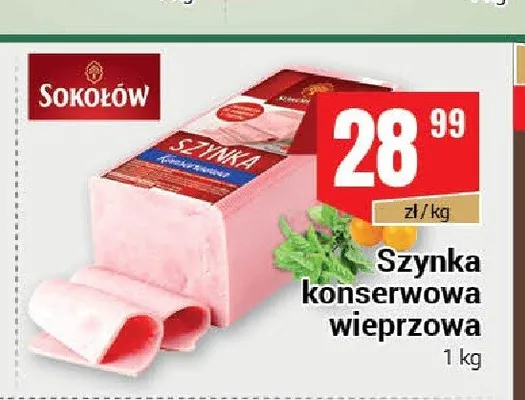 Szynka konserwowa wieprzowa Sokołów promocja w Premium Nasz Sklep
