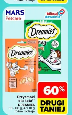 Przysmaki dla kota Dreamies promocja w Carrefour Market
