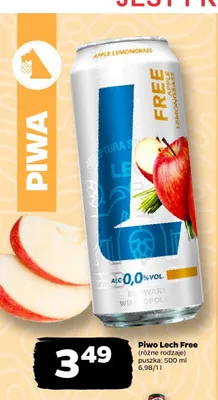Piwo bezalkoholowe Lech Free Apple Lemongrass promocja w Netto