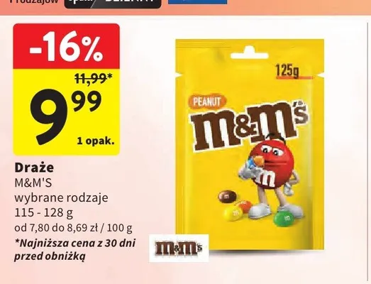 Draże M&M's peanut promocja w Intermarche