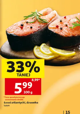 Łosoś atlantycki dzwonka luzem promocja w Auchan