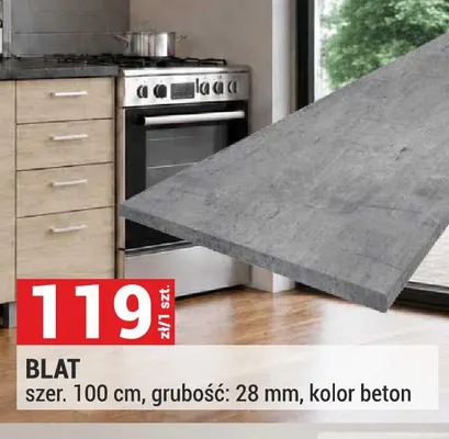 Blat szer. 100 cm grubość 28 mm promocja w Merkury Market