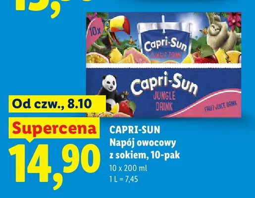 Napój owocowy z sokiem Capri-Sun Jungle Drink 10-pak promocja w Lidl