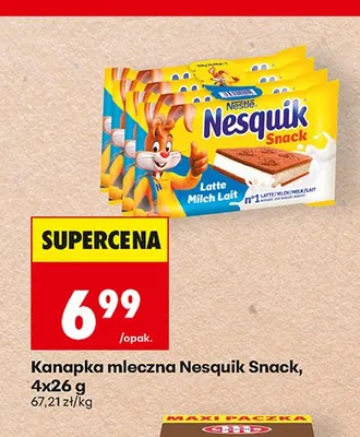 Kanapka mleczna Nesquik Snack promocja w Biedronka