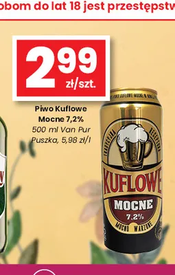 Piwo Kuflowe Mocne 7,2% promocja w emma MARKET