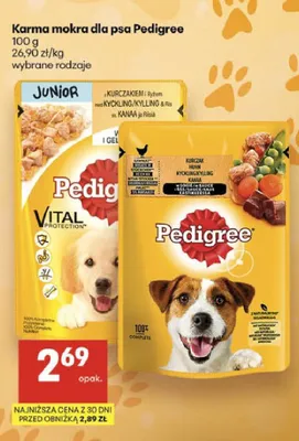 Karma mokra dla psa Pedigree Junior z kurczakiem i ryżem promocja w Delikatesy Centrum