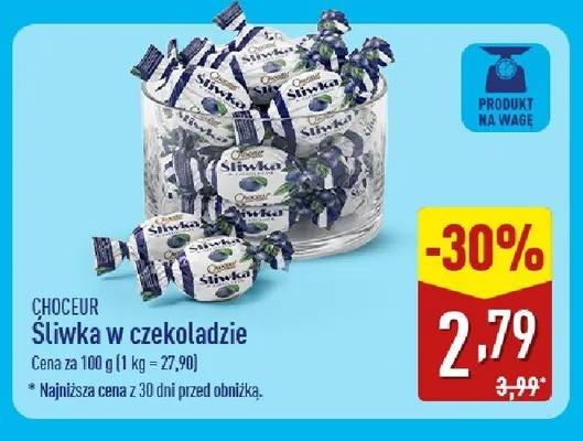 Śliwka w czekoladzie Choceur promocja w Aldi