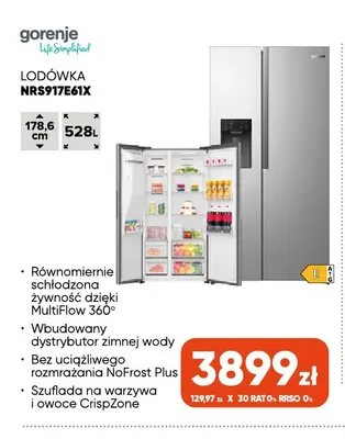 Lodówka NRS917E61X Gorenje promocja w Max Elektro
