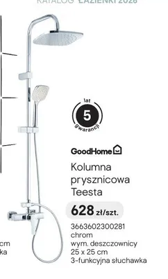 Kolumna prysznicowa GoodHome Teesta chrom promocja w Castorama