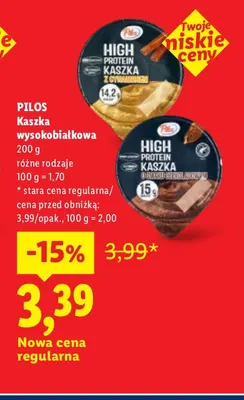 Kaszka wysokobiałkowa Pilos promocja w Lidl