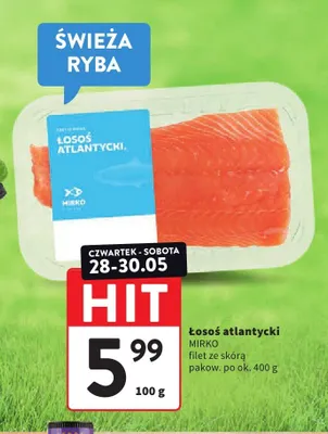 Łosoś atlantycki Mirko filet ze skórą promocja w Intermarche