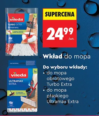 Wkład do mopa płaskiego Vileda Ultramax Extra promocja w Biedronka
