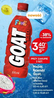 Napój Friendz Goat Blue promocja w Żabka