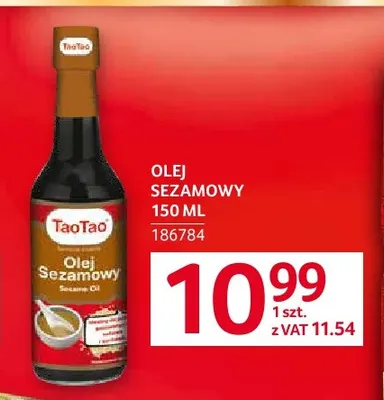 Olej sezamowy TaoTao promocja w Selgros