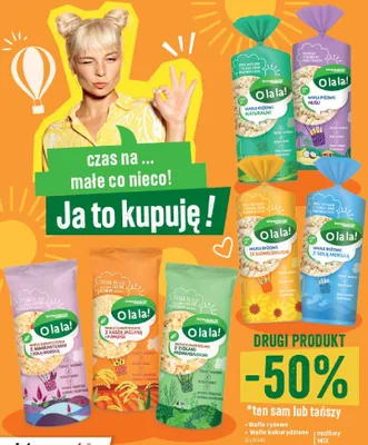 Wafle ryżowe i kukurydziane O la la! promocja w Intermarche