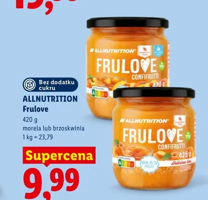 Frulove brzoskwinia Allnutrition promocja w Lidl
