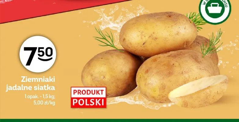 Ziemniaki jadalne siatka promocja w Żabka