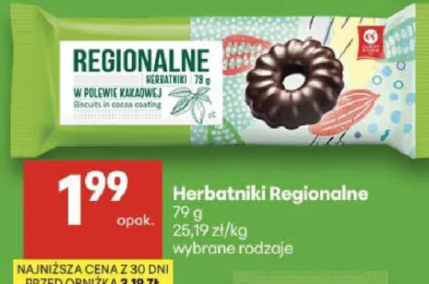 Herbatniki regionalne różne rodzaje promocja w Delikatesy Centrum