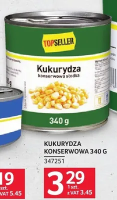 Kukurydza konserwowa Topseller promocja w Selgros