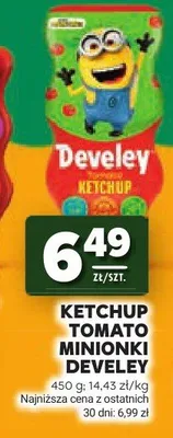 Ketchup Tomato Minionki Develey promocja w Stokrotka