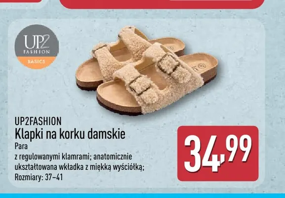 Klapki na korku damskie UP2FASHION promocja w Aldi