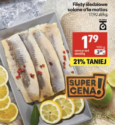 Filety śledziowe solone a'la matias promocja w Delikatesy Centrum